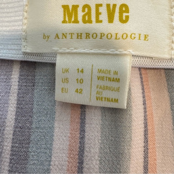 Maeve Freya Striped Multicolor Midi Skirt 10 - Picture 8 of 9